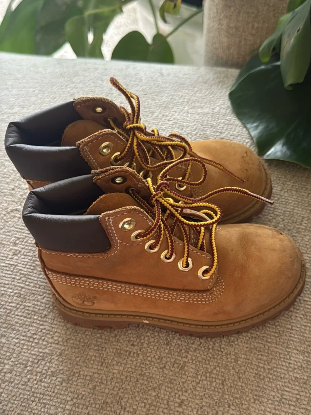 Timberland Kids Brown Leather Lace-Up Boots